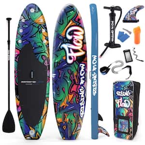 Wide Non-Slip 126 in. PVC Inflatable Paddleboard with Accessories