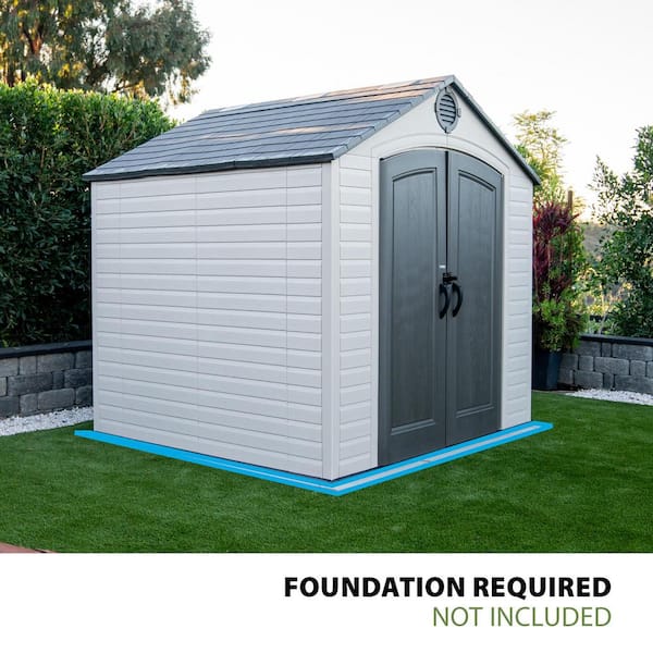 Lifetime 8 ft. W x 7.5 ft. D Resin Outdoor Storage Shed with