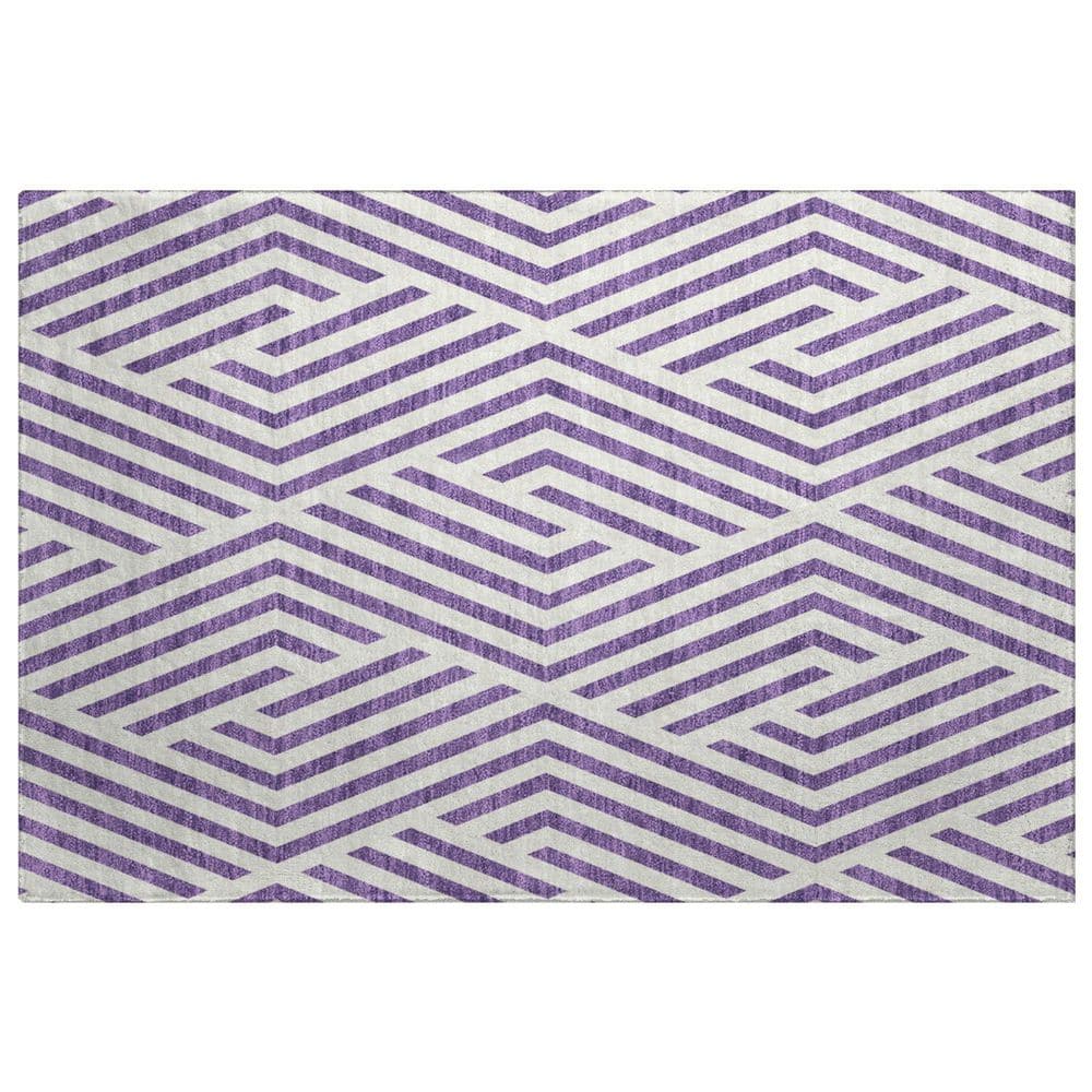 Dream Shag Premium Machine Washable Abstract ADS550 Purple 2 ft. x 3 ft. Accent Rug price history on PriceWatchPro