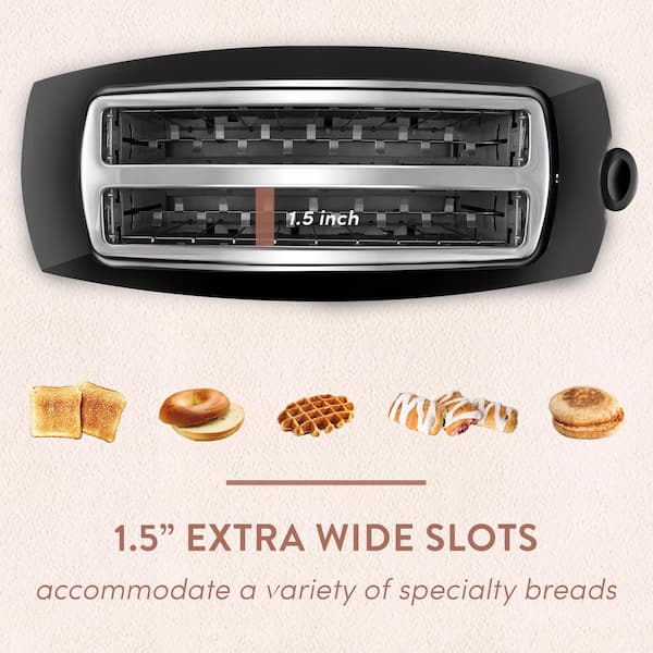 Elite 4-Slice Chrome 1300-Watt Toaster at