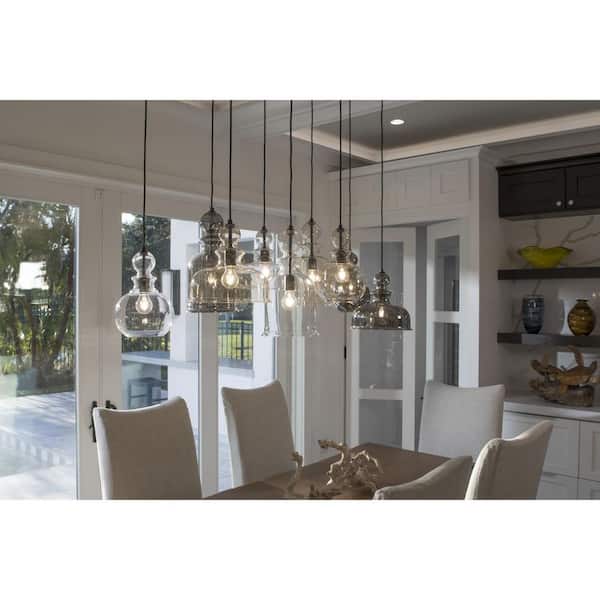 Staunton Collection 1-Light Graphite Pendant with Smoke Glass