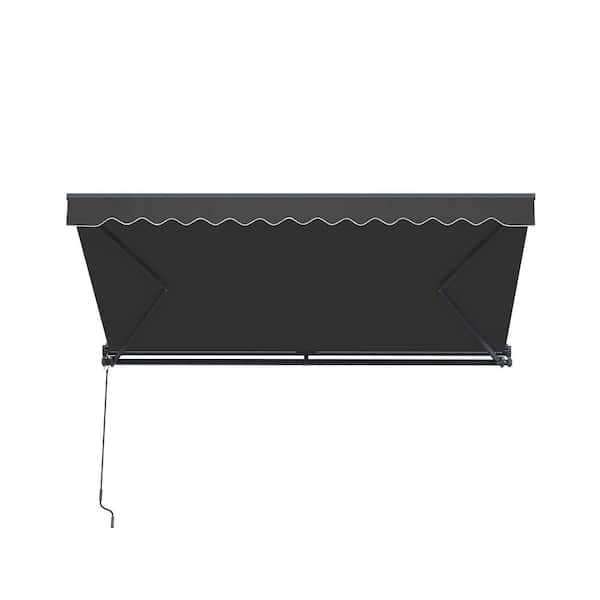 ALEKO 13 ft. Moroccan Polyester Motorized Patio Awning Semi