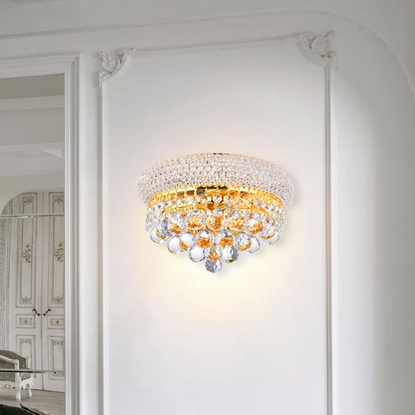 Empire 2 Light Wall Sconce With Gold Finish