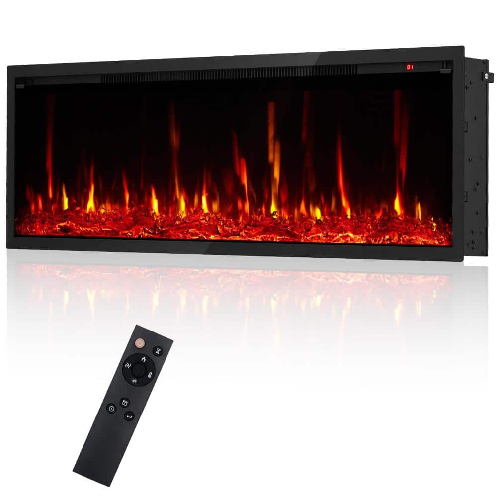 "Wall Mounted & Recessed 400 Sq Ft 50"" Electric Fireplace Insert with 12 Adjustable Flame Colors ,5 Brightness Levels" price history on PriceWatchPro