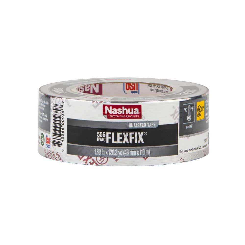 Nashua Tape 1.89 in. x 120.3 yd. 555 FlexFix UL Listed Duct Tape Sealer  1529786 - The Home Depot