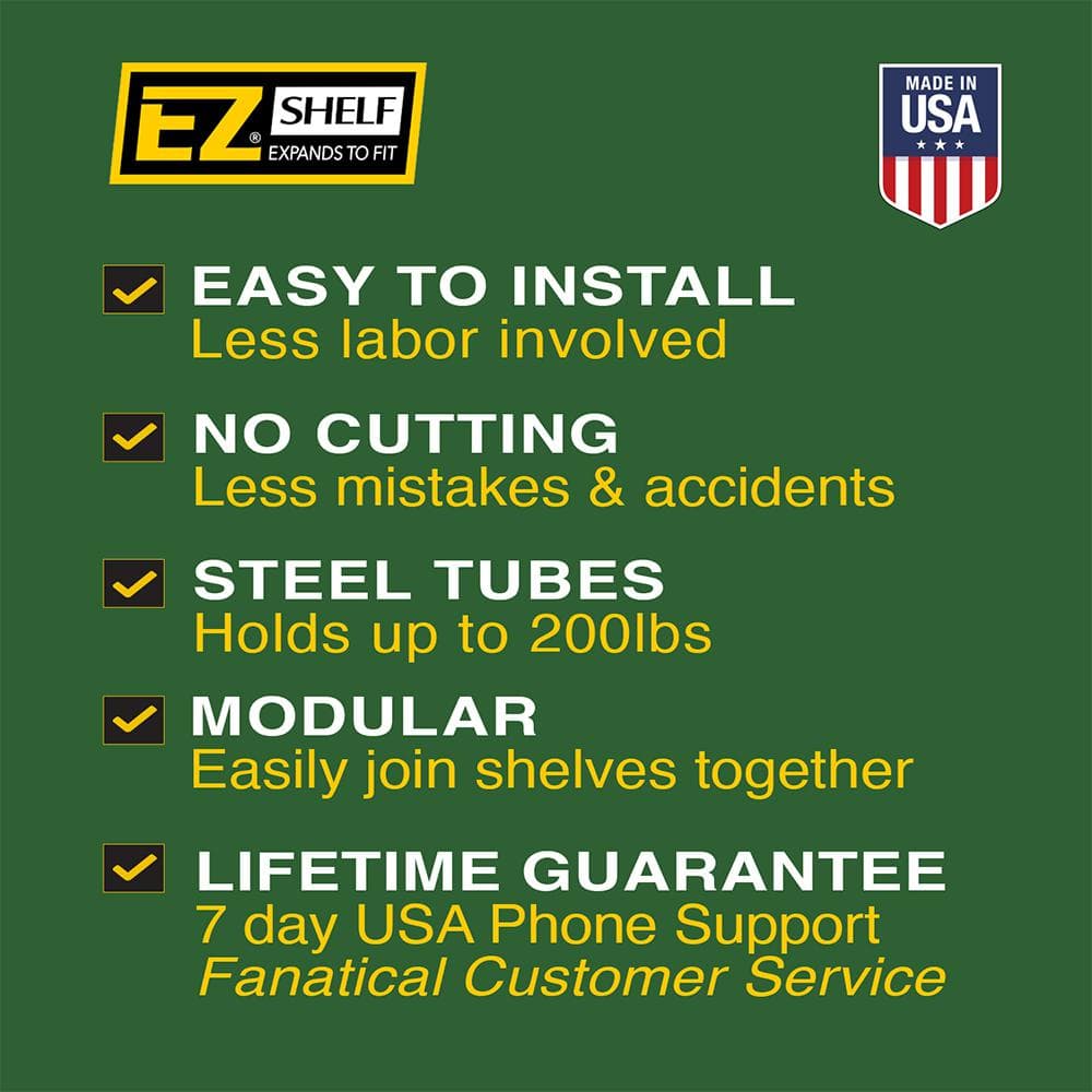 Modular Expandable 75" White Steel Garage Shelf with 250lb Capacity