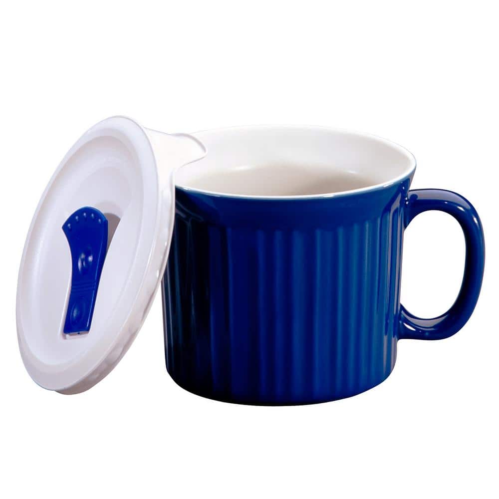 Reviews for Corningware French White 20-Oz Blueberry Mug with Lid