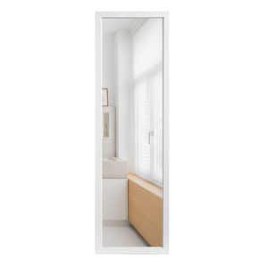 55 in. x 16 in. Modern Rectangle Wide Framed White Shatter-Proof Leaning Mirror Full Length Wall Mirror for Home