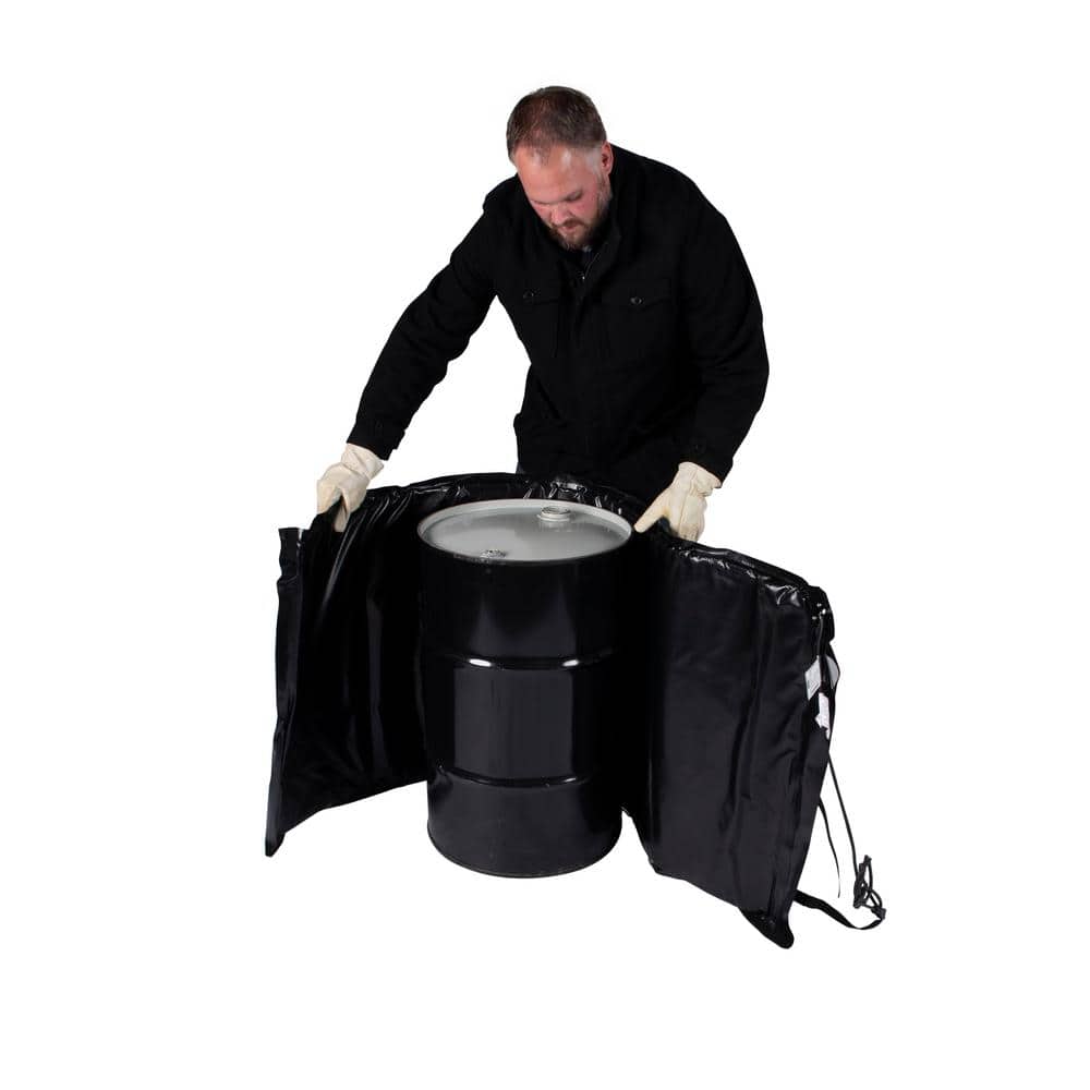 Insulated 15-Gal. PRO Model Drum Heating Blanket - Barrel Heater, Adjustabl