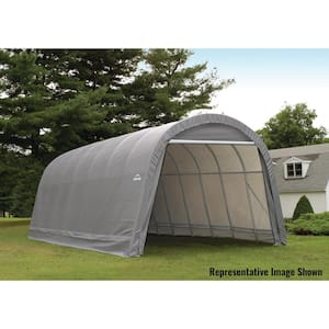 ShelterCoat 15 ft. x 20 ft. Wind and Snow Rated Garage Round Gray STD