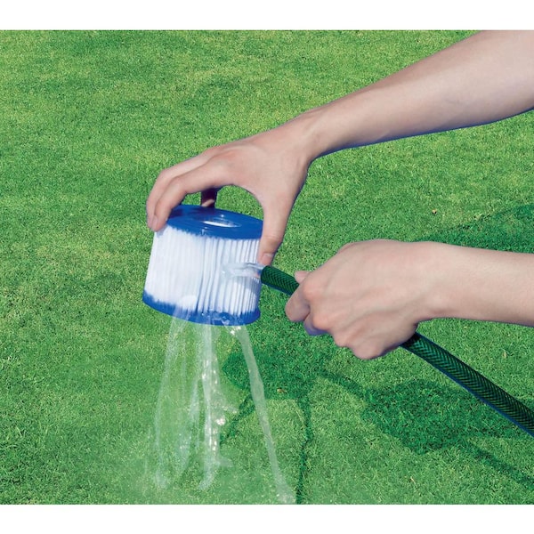 10' Easy Set Pool Round Debris Cover + Type H Filter Cartridges (6 Pack)