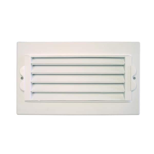 Unbranded 8 in. x 4 in. Plastic 1-Way Ceiling Register, White