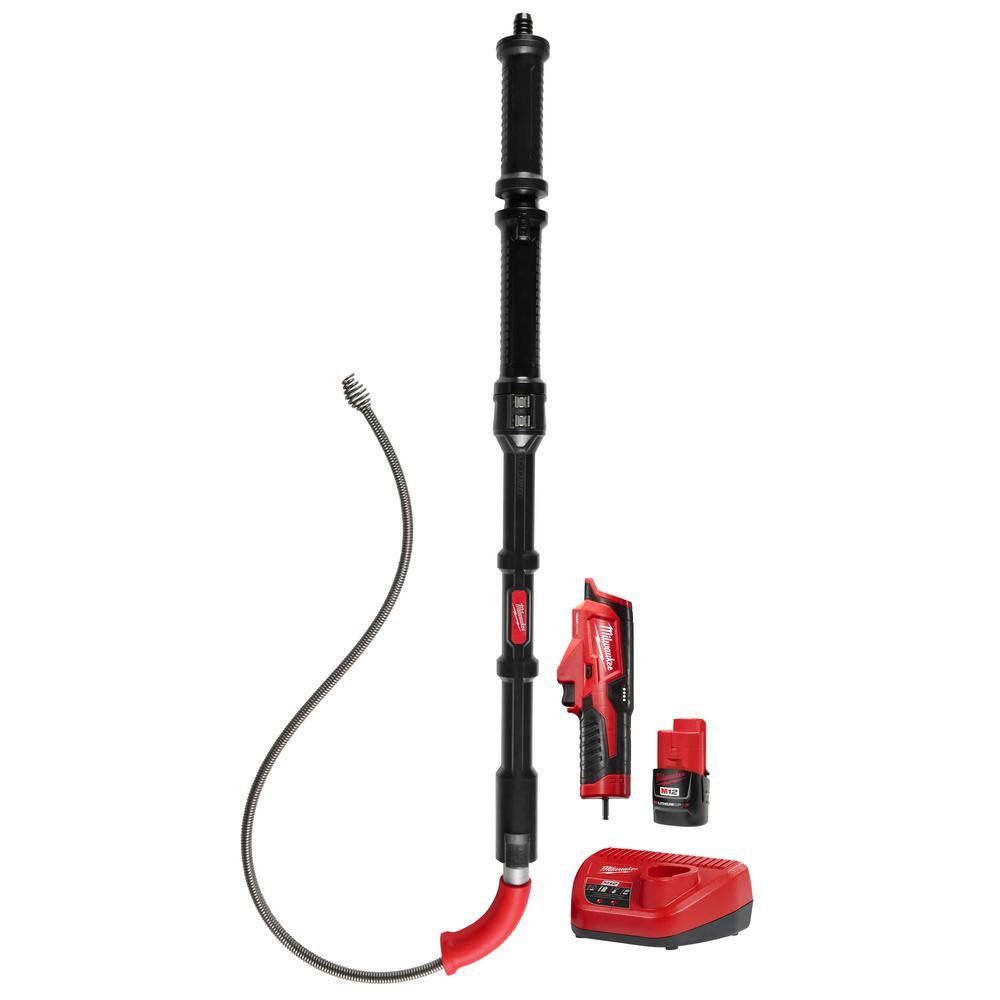 Milwaukee M12 Trap Snake 12V LithiumIon Cordless 6 ft. Toilet Auger