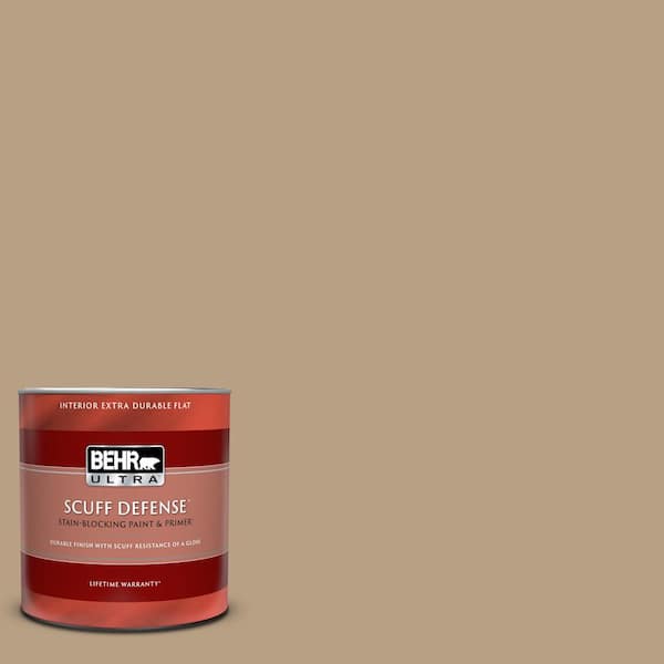 BEHR ULTRA 1 qt. Home Decorators Collection #HDC-AC-12 Craft Brown Extra Durable Flat Interior Paint & Primer