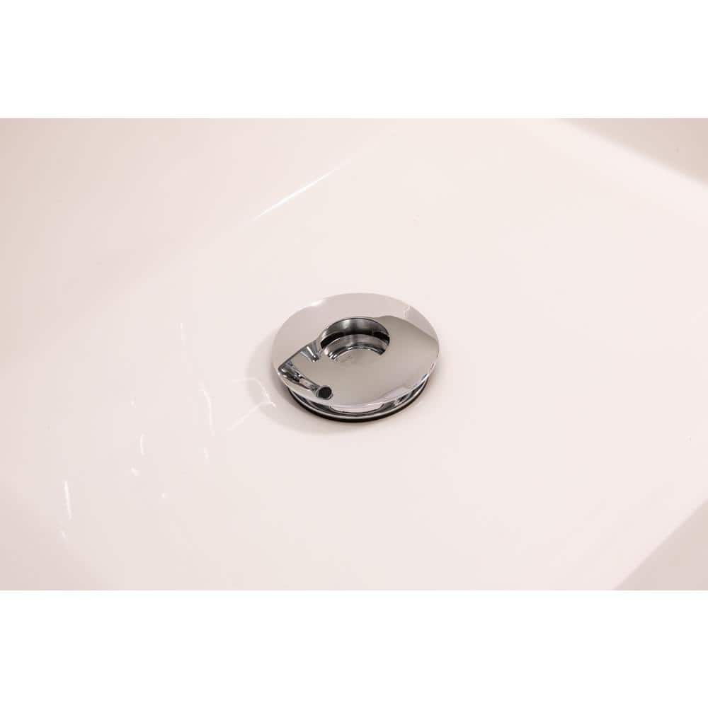 Chrome Push Button Bathroom Sink Drain with Overflow