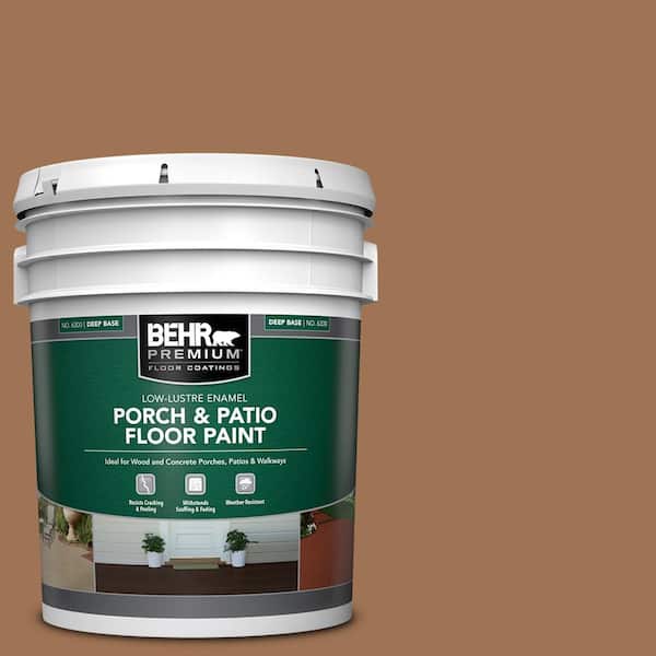BEHR PREMIUM 5 gal. #S240-6 Ranch Brown Low-Lustre Enamel Interior/Exterior Porch and Patio Floor Paint