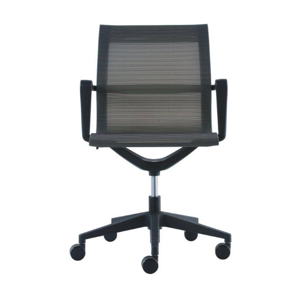 HomeRoots Zabrina Charcoal Mesh Flex Tilt Chair, Grey -  372420
