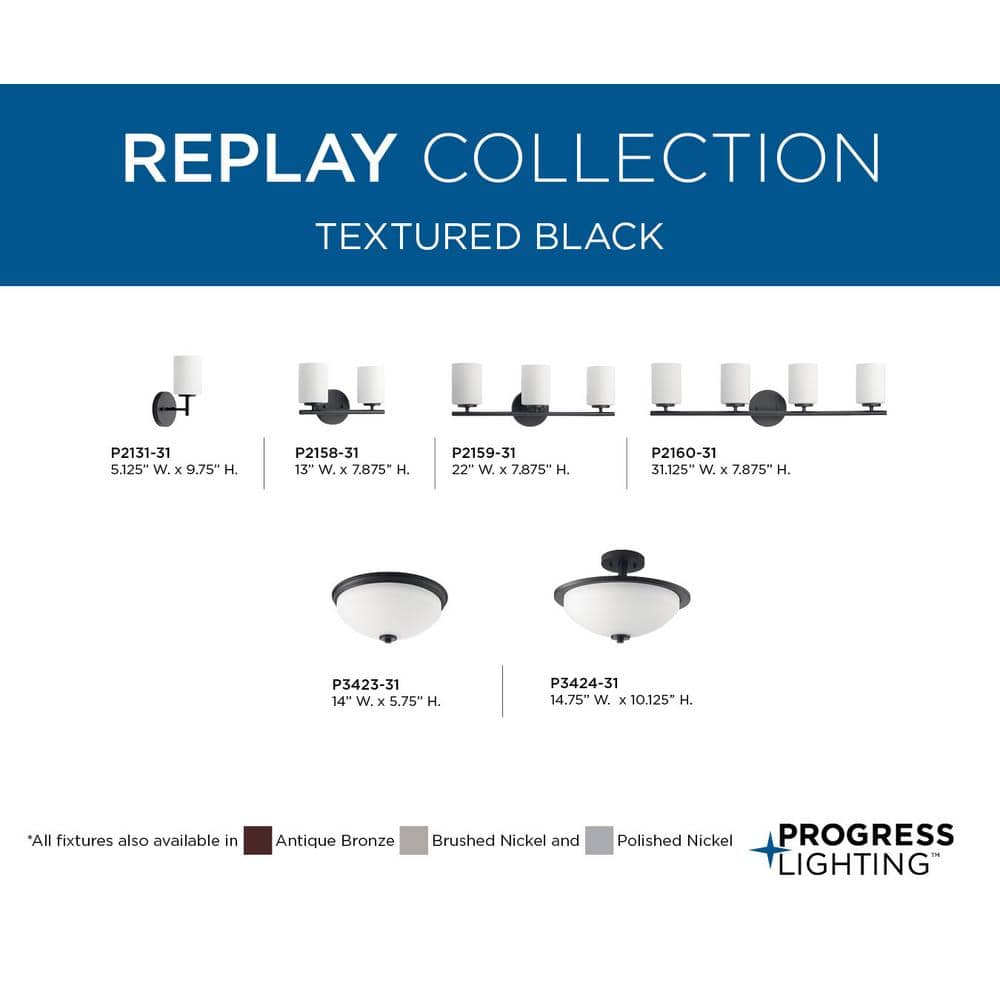 Sleek Textured Black Porcelain 4-Light Modern Bath Vanity Fixture