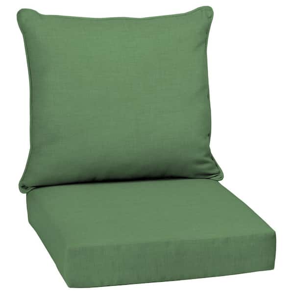 ARDEN Leala Texture 24 in. x 24 in. 2-Piece Deep Seating Outdoor Lounge Chair Cushion in Moss