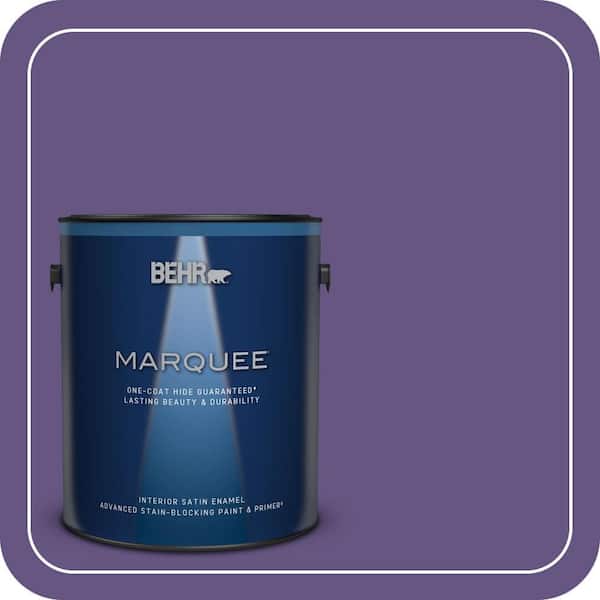 BEHR MARQUEE 1 gal. #PPU16-02 Vigorous Violet Satin Enamel Interior Paint & Primer