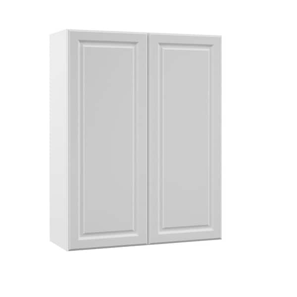 Hampton Bay Designer Series Elgin Assembled 36x24x12 in. Wall Bridge Kitchen Cabinet in White
