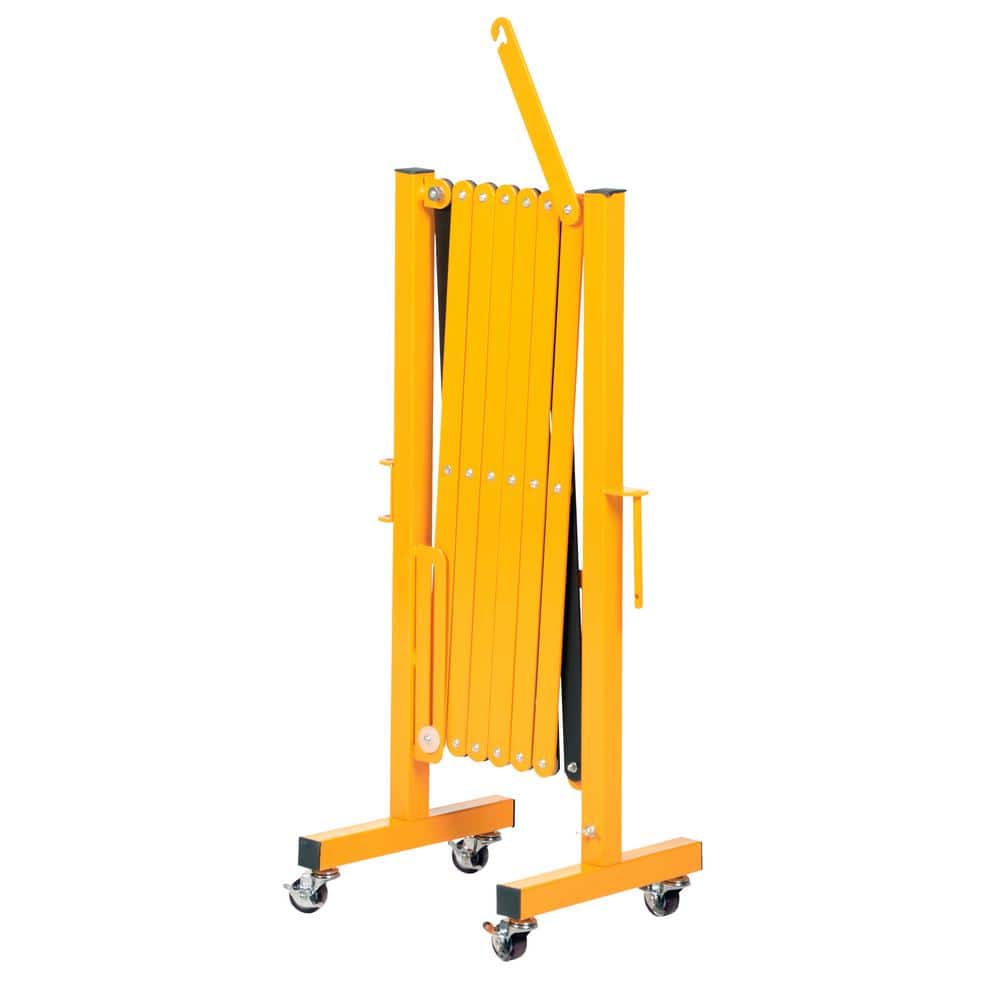 Yellow Steel Expandable Security Gate with Wheels