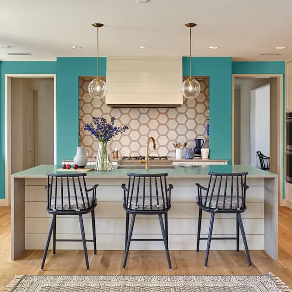 1 gal. #HDC-FL13-12 Taos Turquoise Semi-Gloss Interior Paint