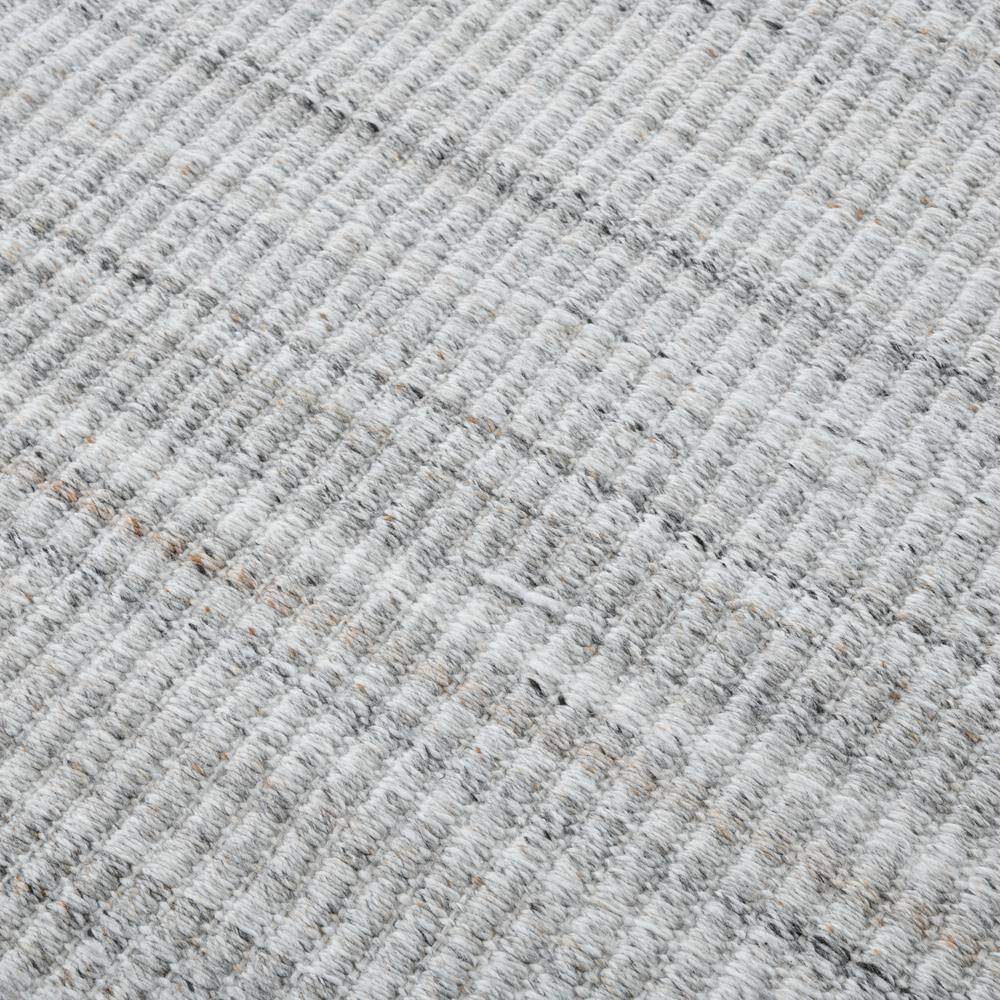 Gray Geometric Hand-Woven Outdoor Polyester Rug 4' x 6'
