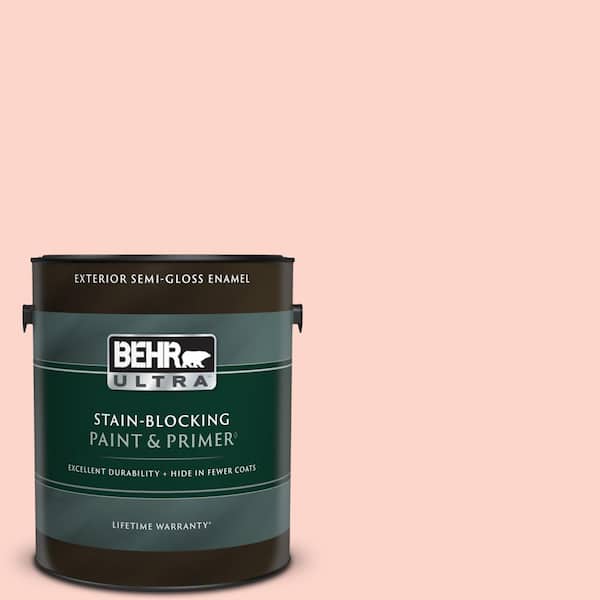 BEHR ULTRA 1 gal. #190A-2 Coral Mantle Semi-Gloss Enamel Exterior Paint & Primer