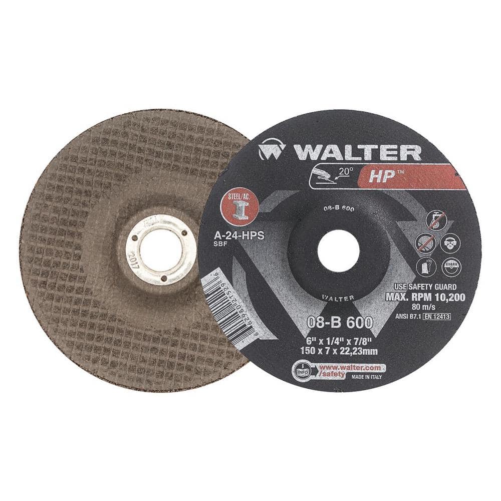WALTER SURFACE TECHNOLOGIES ALLSTEEL 6 in. x 7/8 in. Arbor x 1/4 in