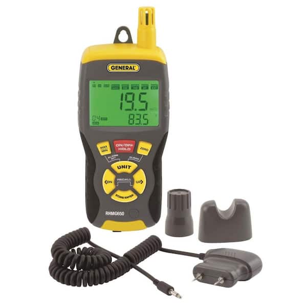 General Tools 9-in-1 Thermo-Hygrometer Pin/Pinless Moisture Meter