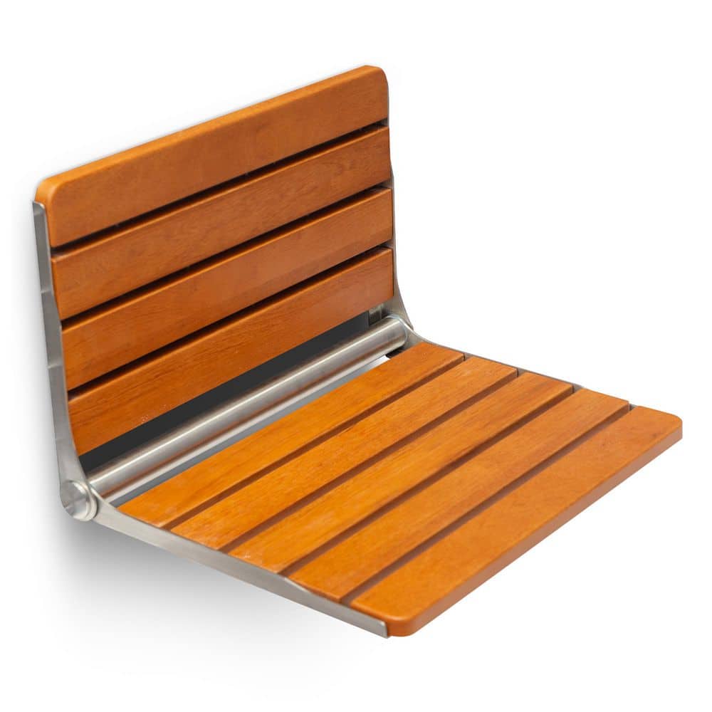 20 in. W Teak Wood Flod down Shower Seat in Brown price history on PriceWatchPro