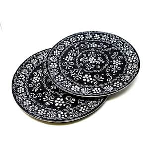 Mexican Ink Pottery Set of Large Dinner Plates