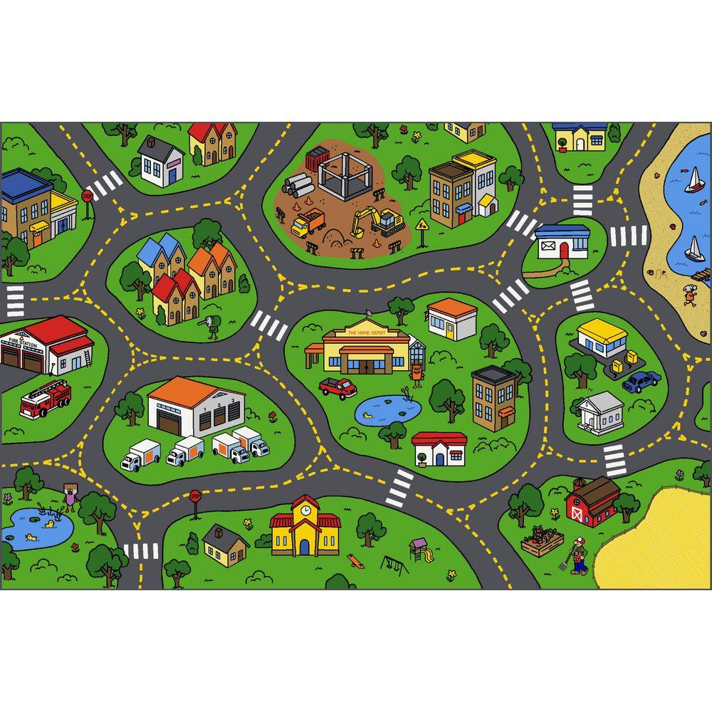 Schoolhouse Multi 3 ft. X 5 ft. Interactive Nylon Area Rug price history on PriceWatchPro