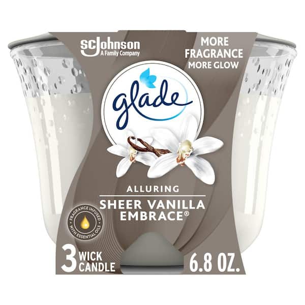 Glade 6.8 oz. 3-Wick Sheer Vanilla Embrace Scented Candle