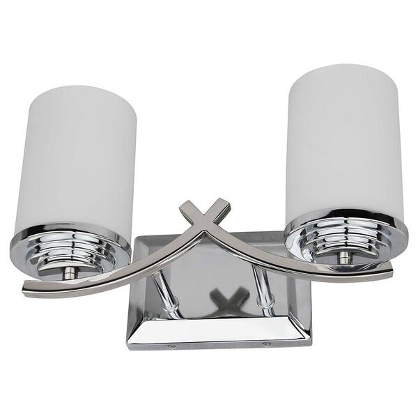 Little Tree Brina 13.25 in. 2-Light Chrome Vanity Light