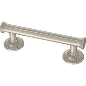 Double Beaded 3 in. (76 mm) Satin Nickel Drawer Pull