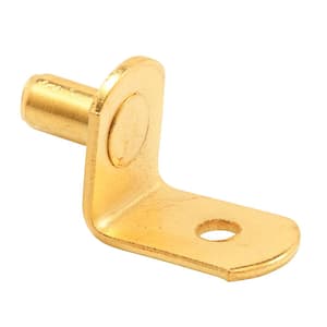 20 lb. 1/4 in. Brass-Plated Steel L-Shelf Support Pegs (8-pack)