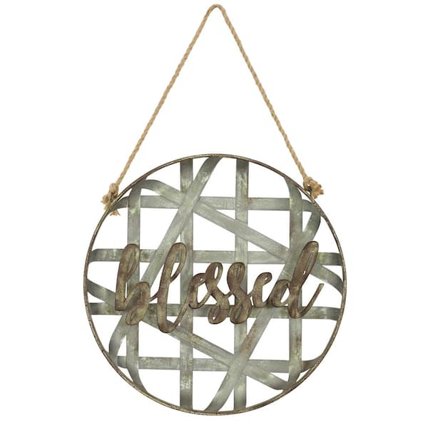 Aspire Home Accents Blessed Metal Rustic Wall Decor
