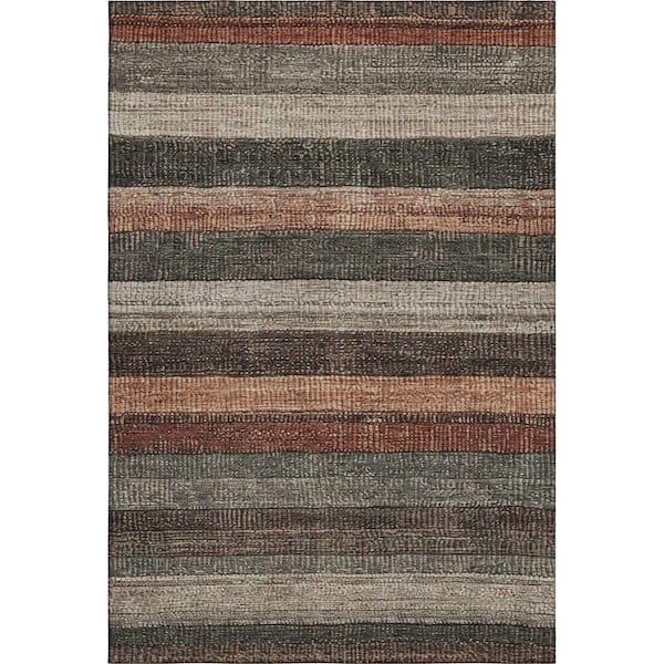 Mayfield Premium Machine Washable Abstract AMF1865 Paprika 3 ft. x 5 ft. Area Rug