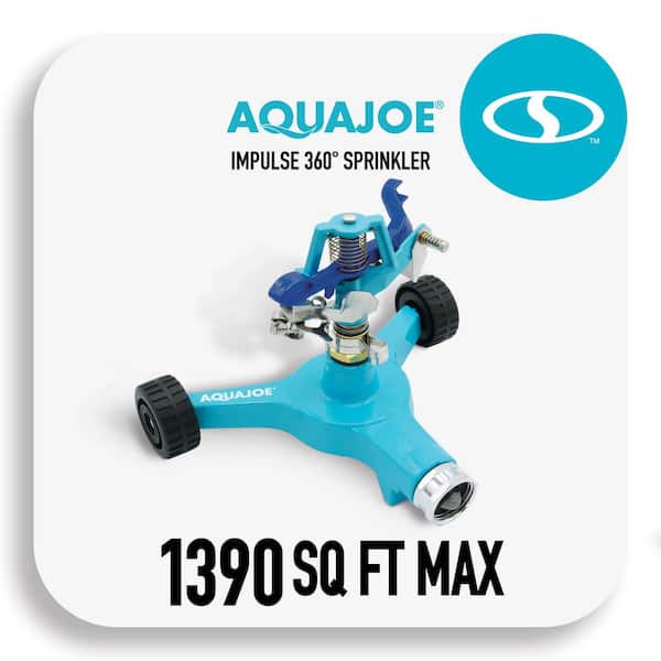 AQUA JOE 6 in. 360° Indestructible Zinc Impulse Sprinkler