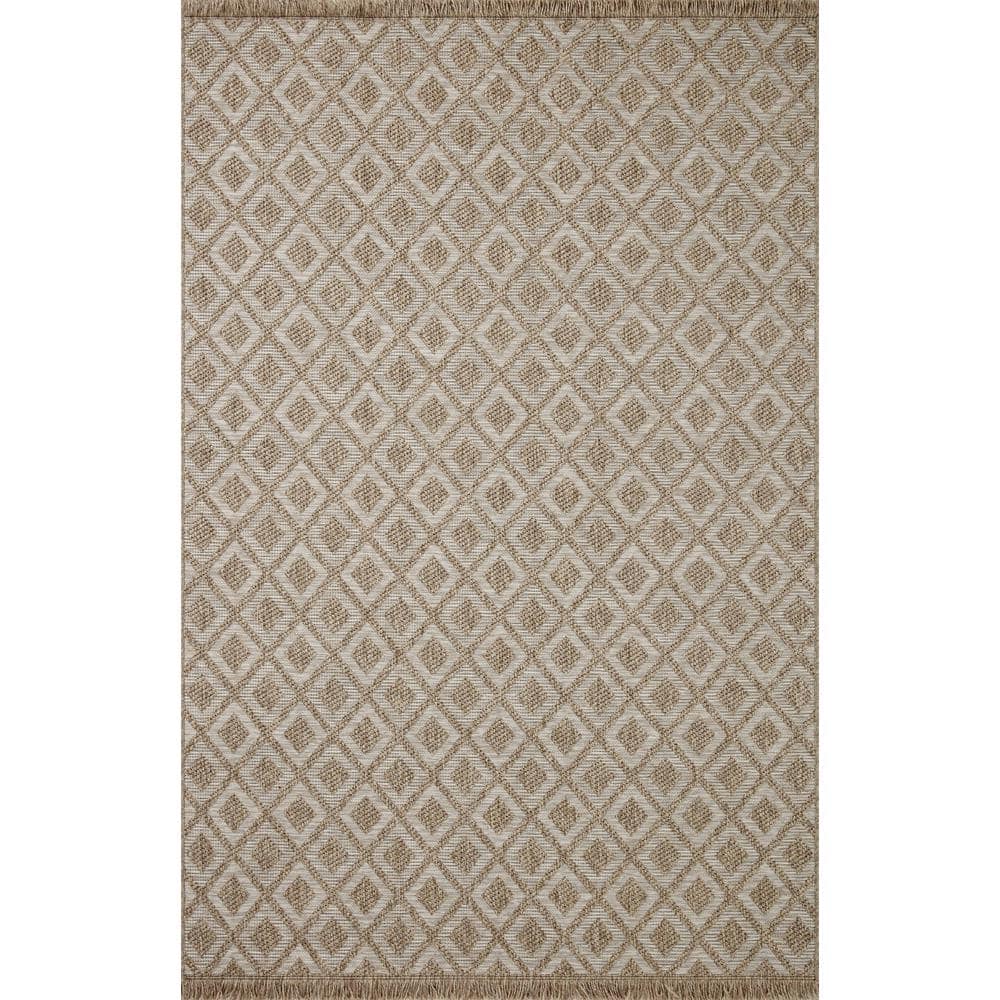 Gray Flat Woven Synthetic Stain-Resistant Outdoor Rug