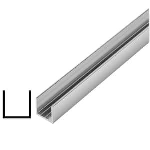 AT 014 5/8 in. D in. x 5/8 in. W x 96 in. L Metal Mira Gray U-Channel Drip Cap Moulding (6-Pack)