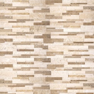 Casa Blend 3D Ledger Panel 6 in. x 24 in. Multi Finish Natural Quartzite Wall Tile (6 sq. ft. /case)
