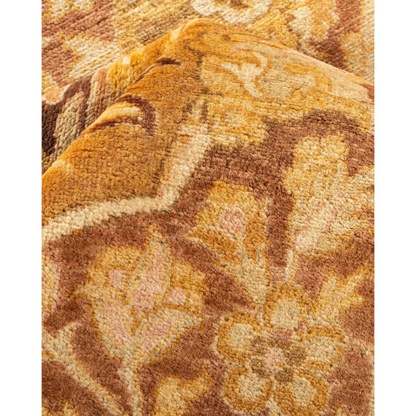 Mogul Brown 10 ft. x 14 ft. Oriental Wool Indoor Area Rug