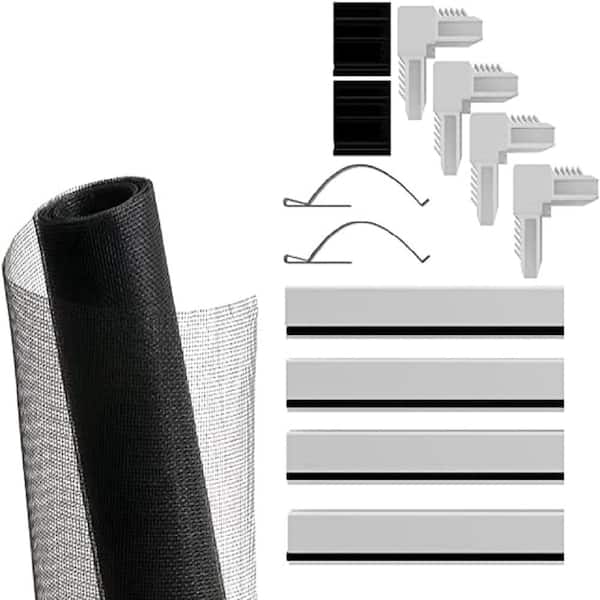 Window Screen Kit with Mesh 60 in. White