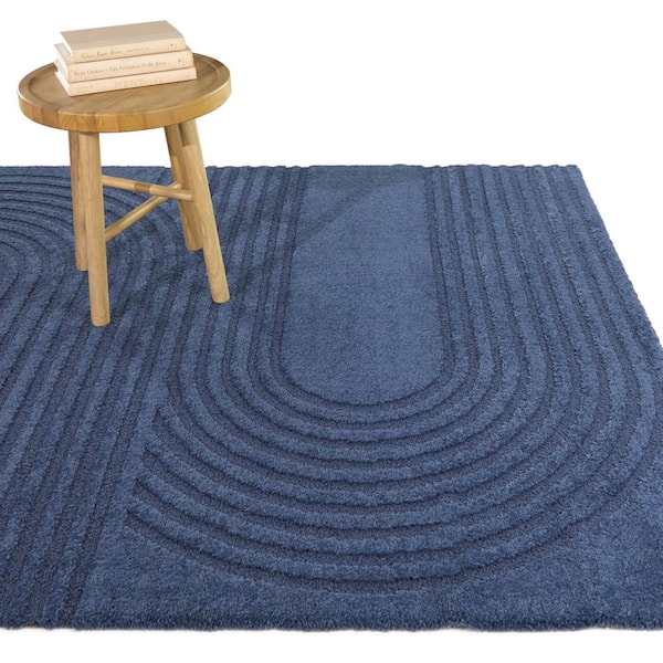 Cristian Blue 8 ft. x 10 ft. Stripe Area Rug