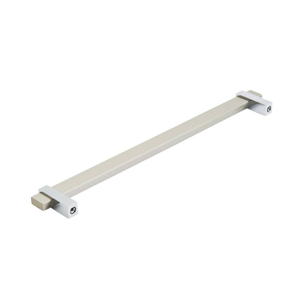 Mulino 11.25" Silver Champagne and Polished Chrome Cabinet Bar Pull