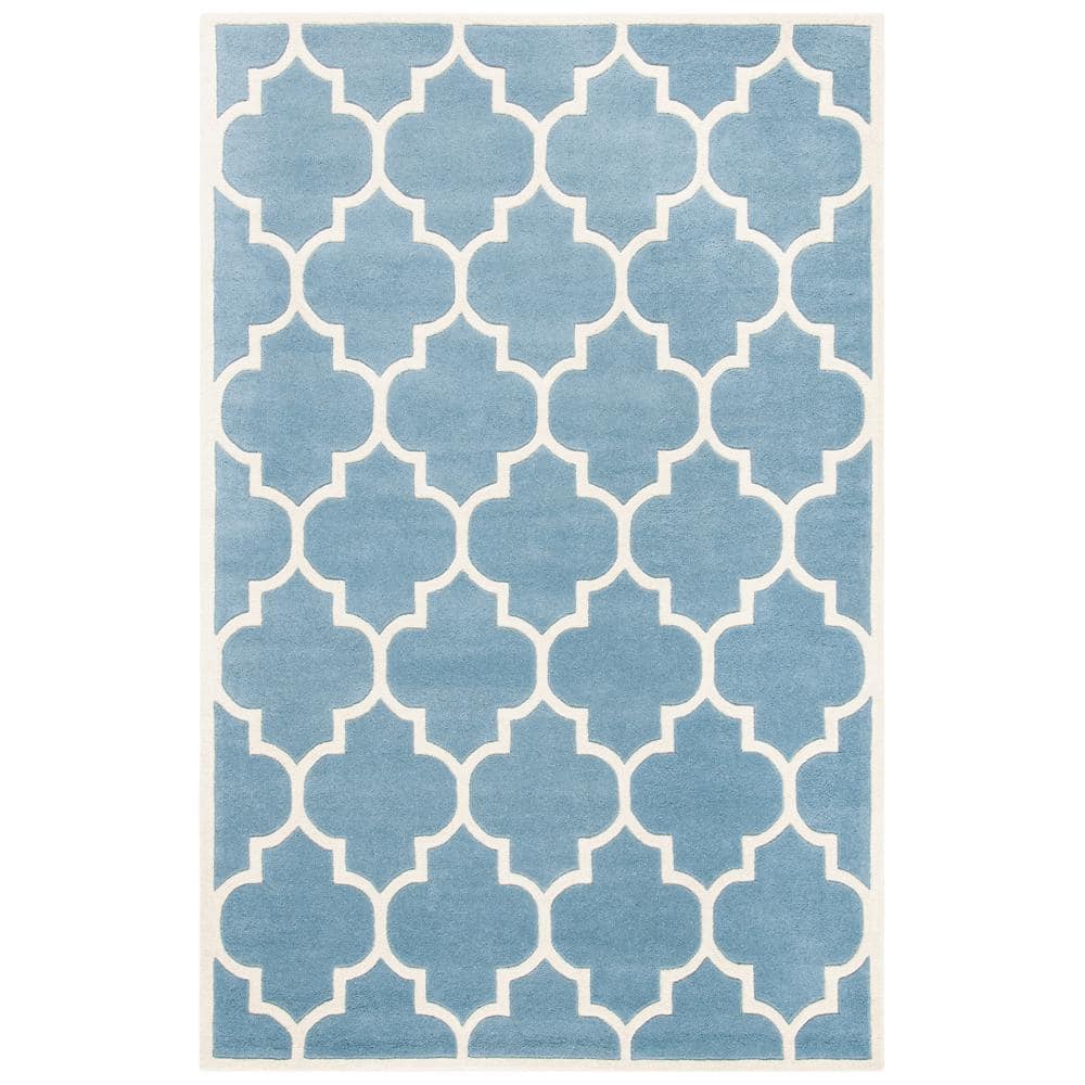 Chatham Hand-Tufted Wool Rug in Blue/Ivory - 3' x 5'