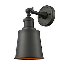 Franklin Restoration Addison 5 in. 1-Light Oil Rubbed Bronze Wall Sconce with Oil Rubbed Bronze Metal Shade